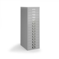 Bisley multi drawers with 15 drawers - silver