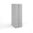 Bisley multi drawers with 15 drawers - white