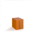 Bisley multi drawers with 5 drawers - orange