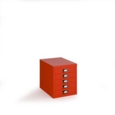 Bisley multi drawers with 5 drawers - red