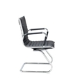 Bari executive visitors chair - black faux leather