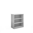 Deluxe bookcase 1200mm high with 2 shelves - white