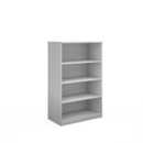 Deluxe bookcase 1600mm high with 3 shelves - white