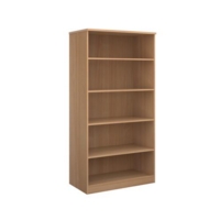 Deluxe bookcase 2000mm high with 4 shelves - beech