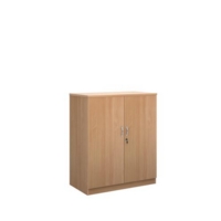 Deluxe double door cupboard 1200mm high with 2 shelves - beech