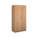 Deluxe double door cupboard 2000mm high with 4 shelves - beech