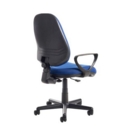 Bilbao fabric operators chair with fixed arms - blue