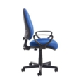 Bilbao fabric operators chair with fixed arms - blue