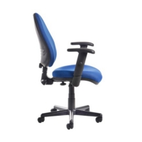 Bilbao fabric operators chair with adjustable arms - blue