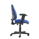 Bilbao fabric operators chair with lumbar support and adjustable arms - blue