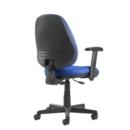 Bilbao fabric operators chair with lumbar support and adjustable arms - blue