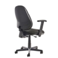 Bilbao fabric operators chair with lumbar support and adjustable arms - black