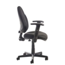 Bilbao fabric operators chair with lumbar support and adjustable arms - black
