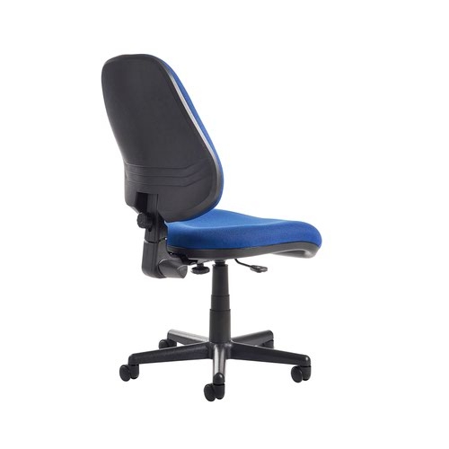 Bilbao fabric operators chair with no arms - blue
