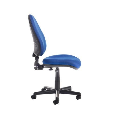 Bilbao fabric operators chair with no arms - blue