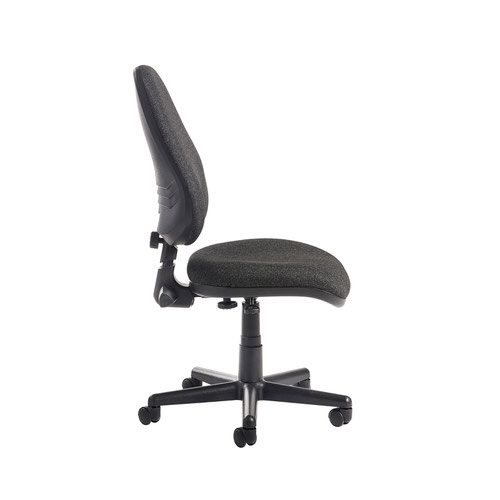 Bilbao fabric operators chair with no arms - charcoal