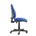 Bilbao fabric operators chair with lumbar support and no arms - blue