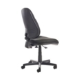 Bilbao fabric operators chair with lumbar support and no arms - black