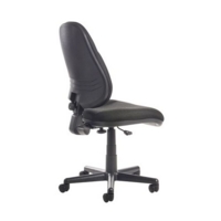 Bilbao fabric operators chair with lumbar support and no arms - black