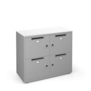 Bisley lodges with 4 doors and letterboxes - silver