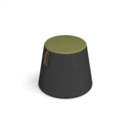Groove modular breakout seating shade with leather strap handle - elapse grey body with endurance green top
