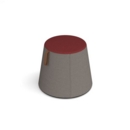 Groove modular breakout seating shade with leather strap handle - forecast grey body with extent red top