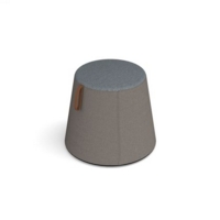 Groove modular breakout seating shade with leather strap handle - forecast grey body with late grey top