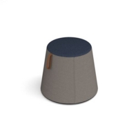 Groove modular breakout seating shade with leather strap handle - forecast grey body with range blue top