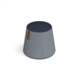 Groove modular breakout seating shade with leather strap handle - late grey body with range blue top