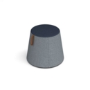 Groove modular breakout seating shade with leather strap handle - late grey body with range blue top