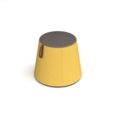 Groove modular breakout seating shade with leather strap handle - lifetime yellow body with forecast grey top