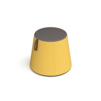 Groove modular breakout seating shade with leather strap handle - lifetime yellow body with forecast grey top