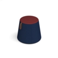 Groove modular breakout seating shade with leather strap handle - maturity blue body with extent red top