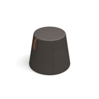 Groove modular breakout seating shade with leather strap handle - present grey body with forecast grey top