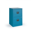 Bisley A4 home filer with 2 drawers - blue