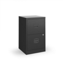 Bisley A4 home filer with 2 drawers - black