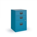 Bisley A4 home filer with 3 drawers - blue