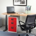 Bisley A4 home filer with 3 drawers - silver