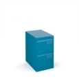 Bisley steel 2 drawer public sector contract filing cabinet 711mm high - blue