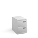 Bisley steel 2 drawer public sector contract filing cabinet 711mm high - white