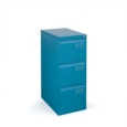 Bisley steel 3 drawer public sector contract filing cabinet 1016mm high - blue