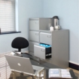 Bisley steel 3 drawer public sector contract filing cabinet 1016mm high - coffee/cream