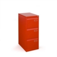 Bisley steel 3 drawer public sector contract filing cabinet 1016mm high - red