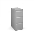Bisley steel 3 drawer public sector contract filing cabinet 1016mm high - silver