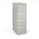 Bisley steel 4 drawer public sector contract filing cabinet 1321mm high - goose grey