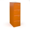 Bisley steel 4 drawer public sector contract filing cabinet 1321mm high - orange