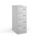Bisley steel 4 drawer public sector contract filing cabinet 1321mm high - white