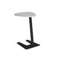 Buddy laptop table with black frame and shield top - white