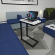 Buddy laptop table with black frame and oblong top - made to order