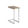 Buddy laptop table with white frame and oblong top - kendal oak